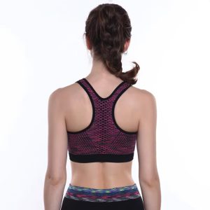 Trendy Shockproof Padded Breathable Athletic Gym Sports Bra - Image 3