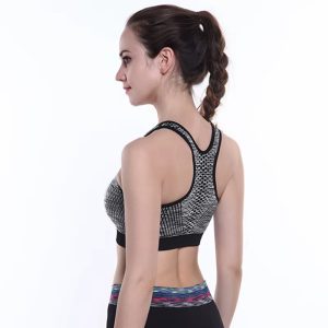Trendy Shockproof Padded Breathable Athletic Gym Sports Bra - Image 6