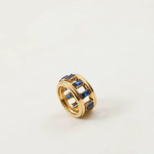 Trendy Stainless Steel Zircon Hollow Party Jewelry Ring - Image 3