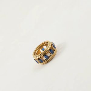 Trendy Stainless Steel Zircon Hollow Party Jewelry Ring - Image 5