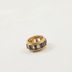 Trendy Stainless Steel Zircon Hollow Party Jewelry Ring - Image 4