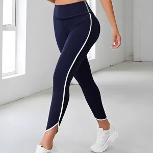 Trendy Tummy Control Running Tights High Waisted Gym Leggings