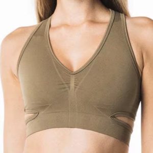 Trendy Breathable Stretch Padded Seamless Yoga Sports Bra - Image 2