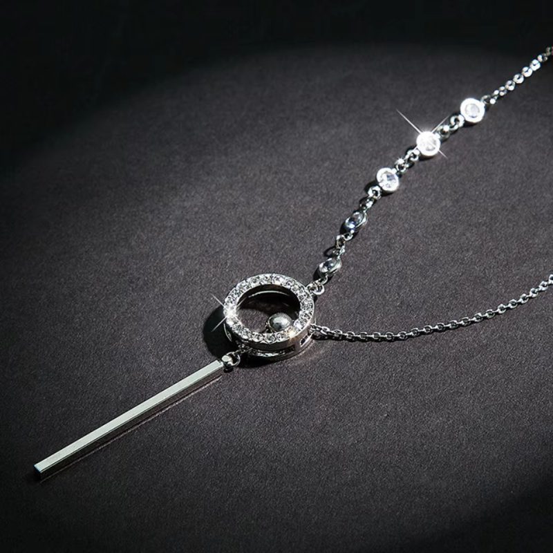 Versatile Simple Sweater Chain Ring Decoration Necklace - Image 2