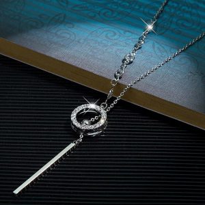 Versatile Simple Sweater Chain Ring Decoration Necklace - Image 3