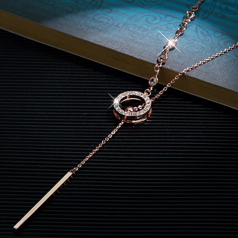 Versatile Simple Sweater Chain Ring Decoration Necklace - Image 4