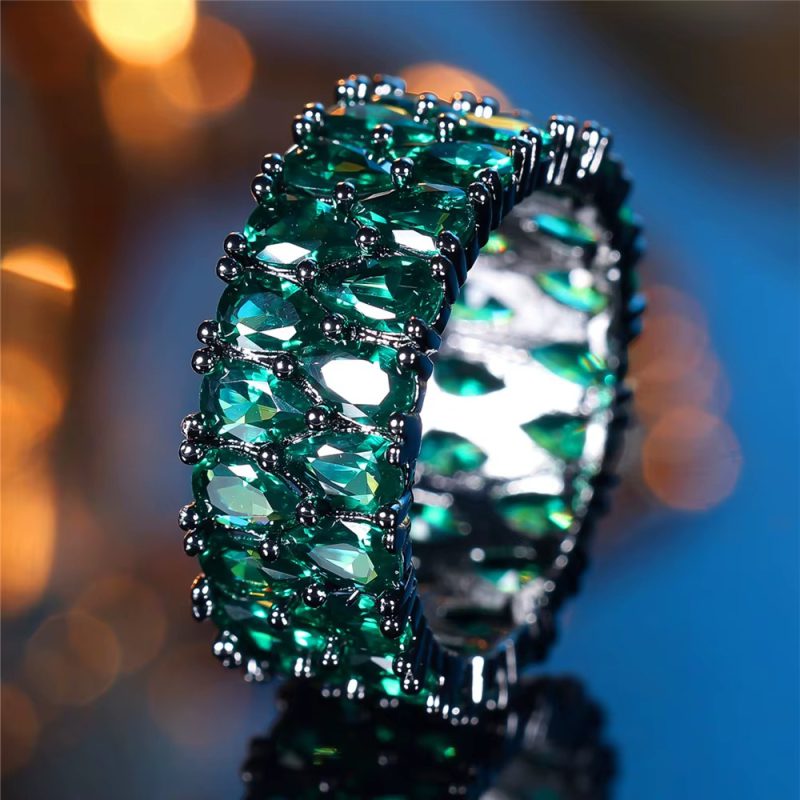 Vintage Luxury Cute Zircon Stone Geometric Wedding Ring - Image 2
