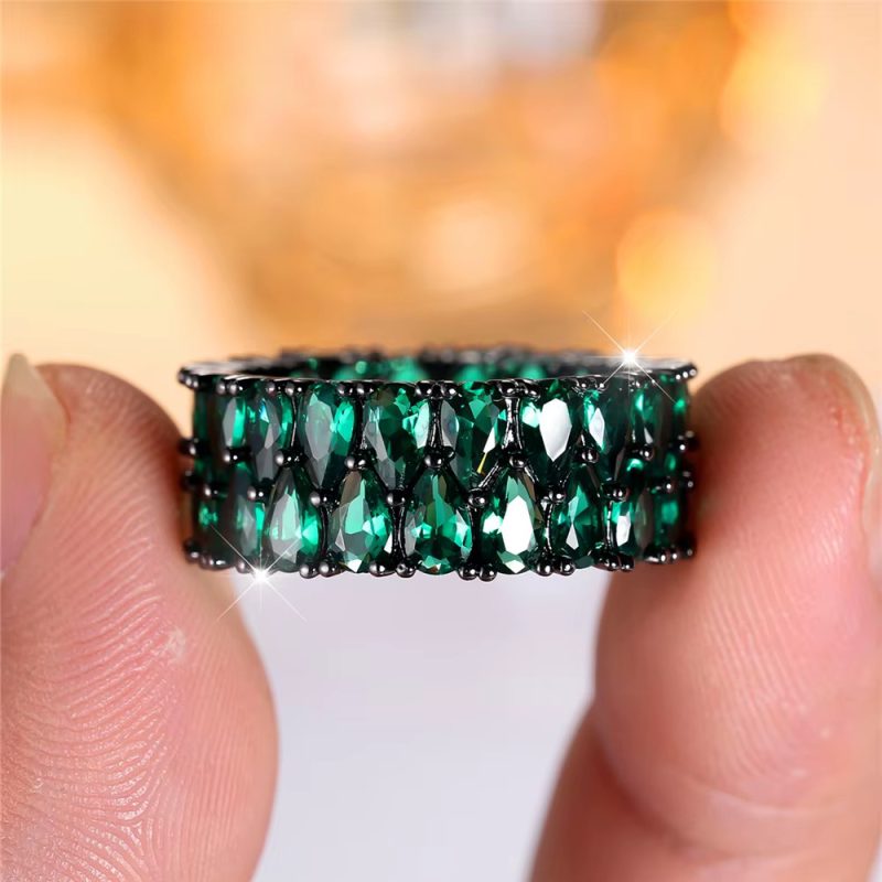 Vintage Luxury Cute Zircon Stone Geometric Wedding Ring - Image 5