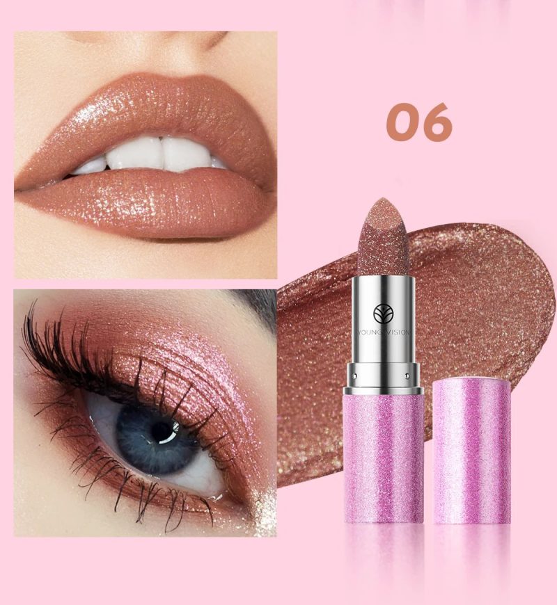 Pearl With Flash To Fall Color Temperature Change Lipstick  6 Colors Eye Shadow - Image 2