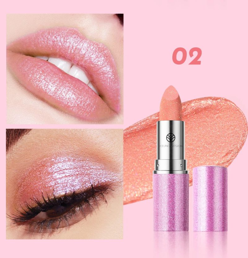 Pearl With Flash To Fall Color Temperature Change Lipstick  6 Colors Eye Shadow - Image 6