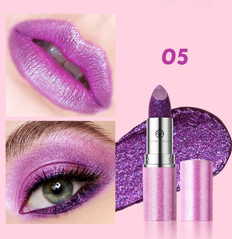 Pearl With Flash To Fall Color Temperature Change Lipstick  6 Colors Eye Shadow - Image 3